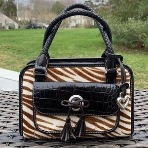 BRIGHTON Calf Hair And Leather Mini Handbag